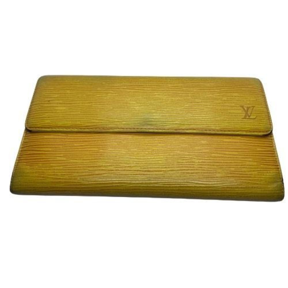 Authentic Vintage 1995 Louis Vuitton Yellow Epi Leather Long Wallet